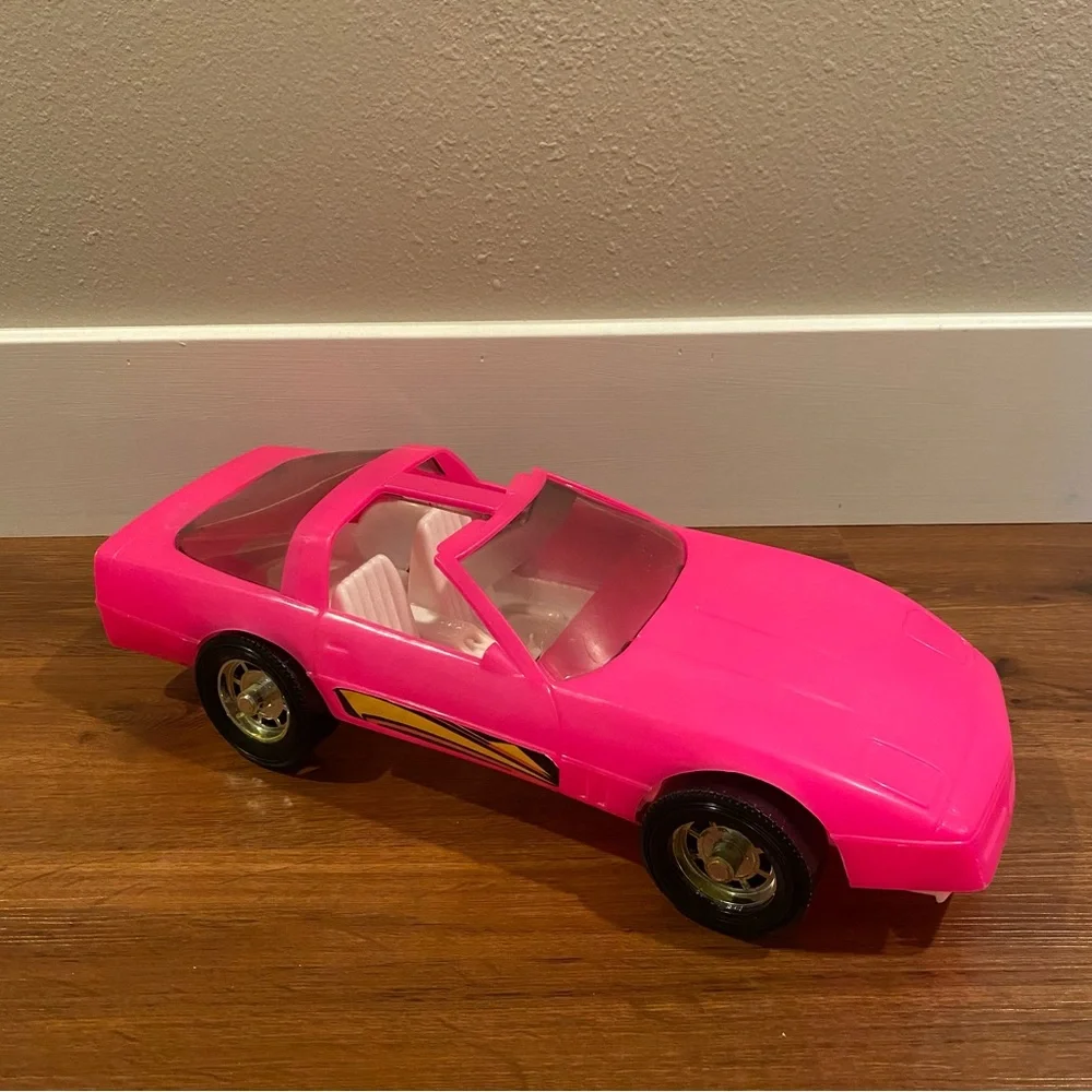 Vintage Barbie Corvette Hot Pink Made in USA 17.5‎ inches 1980’s